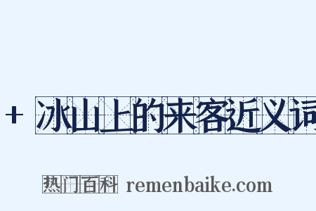 +冰山上的来客近义词是什么意思的图片
